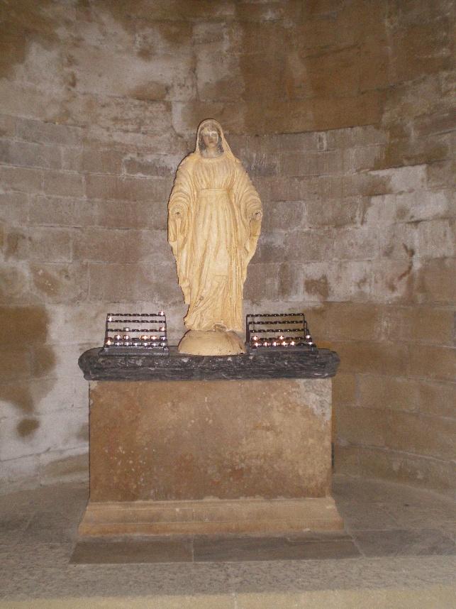This statue of Our Lady is in the disused Cathedral of Miquelon by the sea near Montpellier