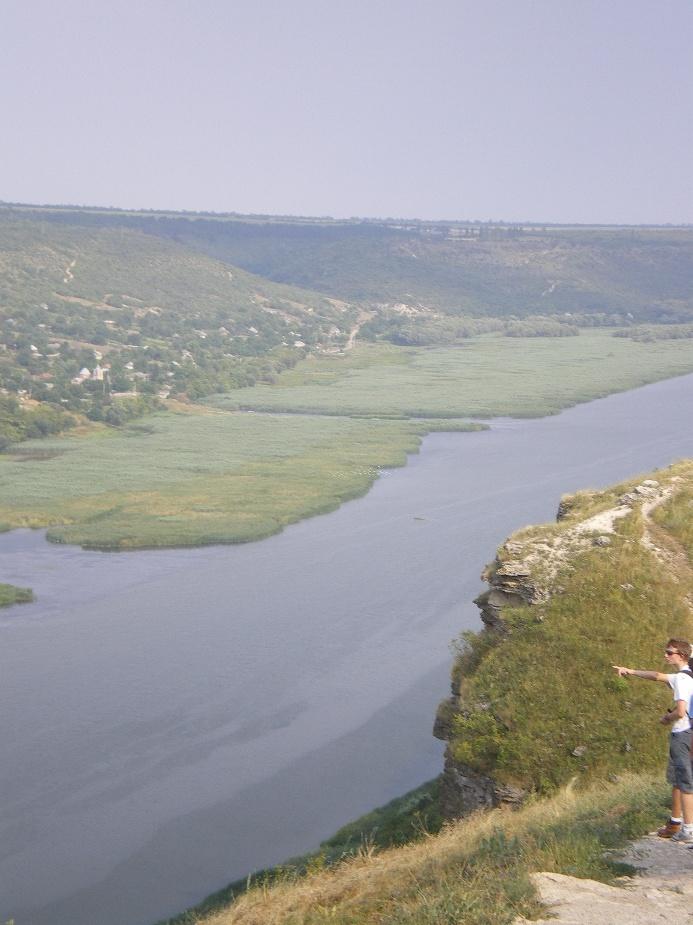 A view across the River Prut in Moldova illustrates the bleakness bareness of the poorest country in Europe fighting for its autonomy from Russia